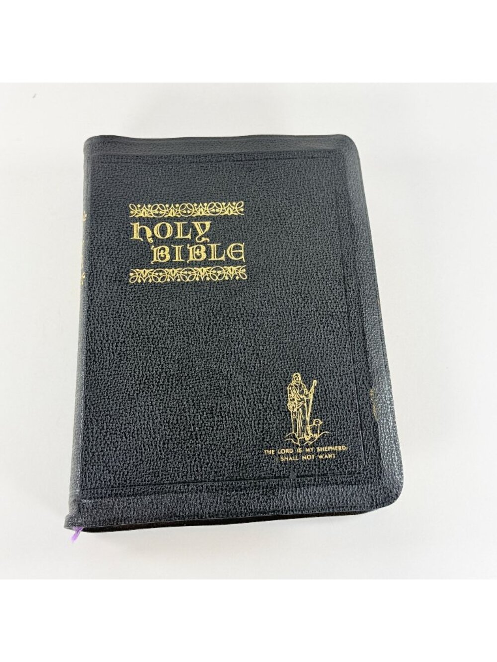 Holy Bible KJV Good Leader Black Leather Cover w/Gold Lettering